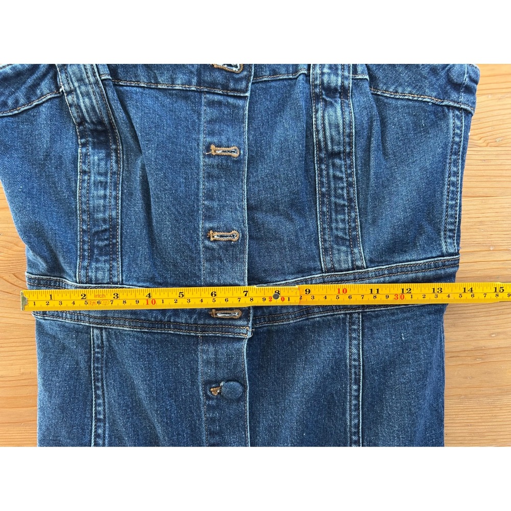 Madewell Denim Sz 8 Jean Button Midi Overall Jumper Cowgirl Cottagecore Dress - Picture 9 of 11
